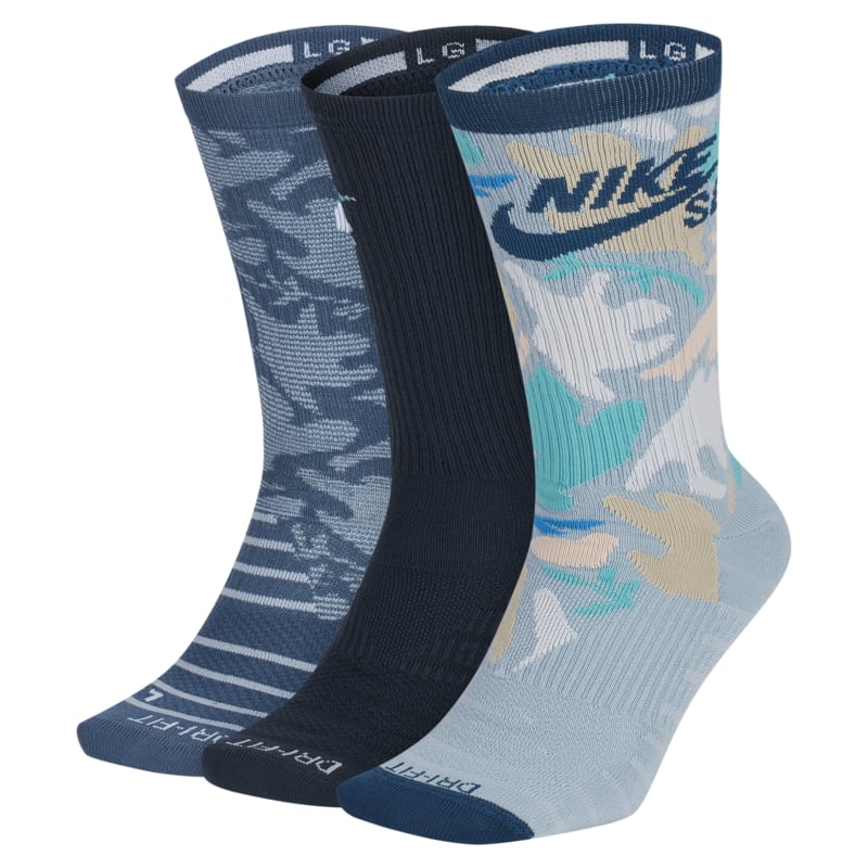 Chaussettes mi-mollet de skateboard Nike SB Everyday Max Lightweight (3 paires) - Multicolore