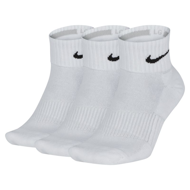 Chaussettes Nike Cotton Cushion Quarter (3 paires) - Blanc