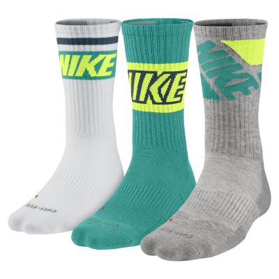 Nike Dri FIT Fly Rise Crew Socks (Large/3 Pair)   W