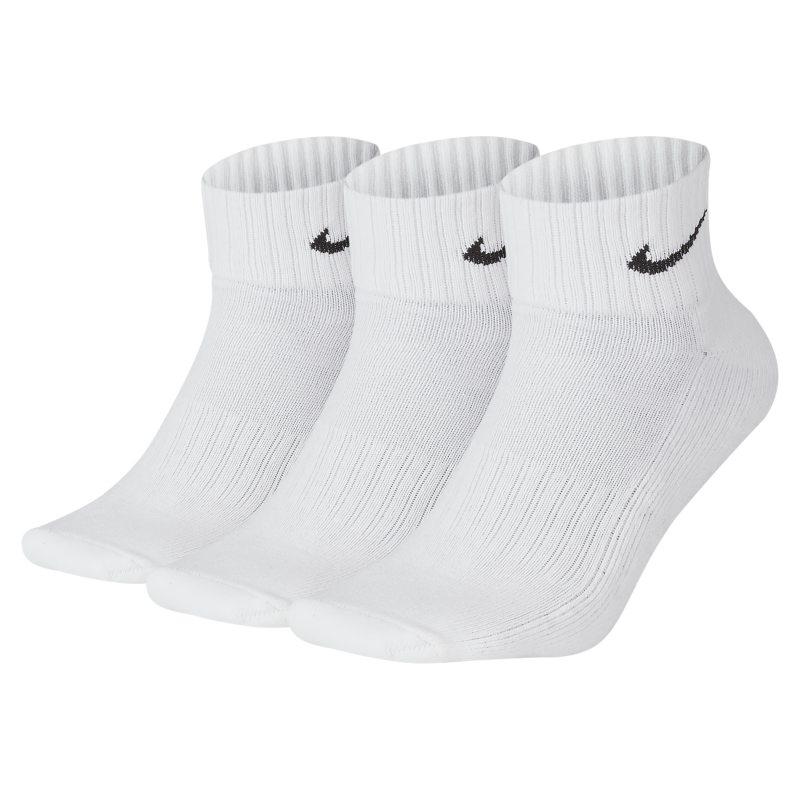 Nike Cushion Calcetines de entrenamiento hasta el tobillo (3 pares) - Blanco