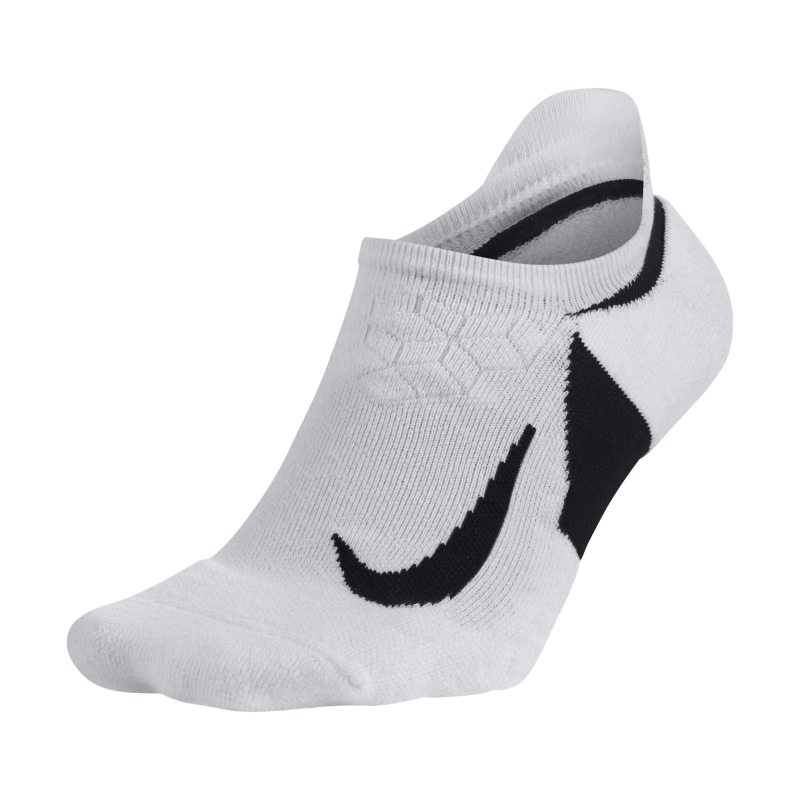Chaussettes de running Nike Elite Cushioned No-Show - Blanc