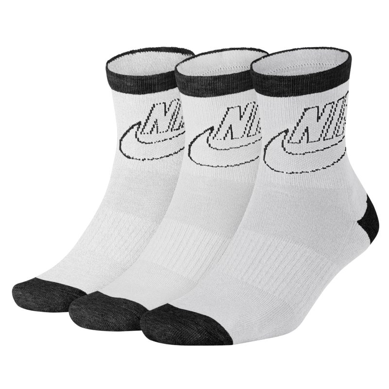 Chaussettes Nike Sportswear Striped Low Crew (3 paires) - Blanc