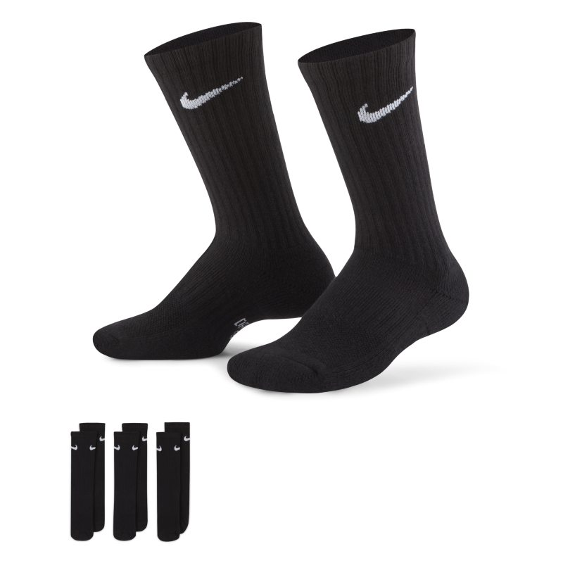 Nike Everyday Calcetines largos acolchados (3 pares) - Niño/a - Negro