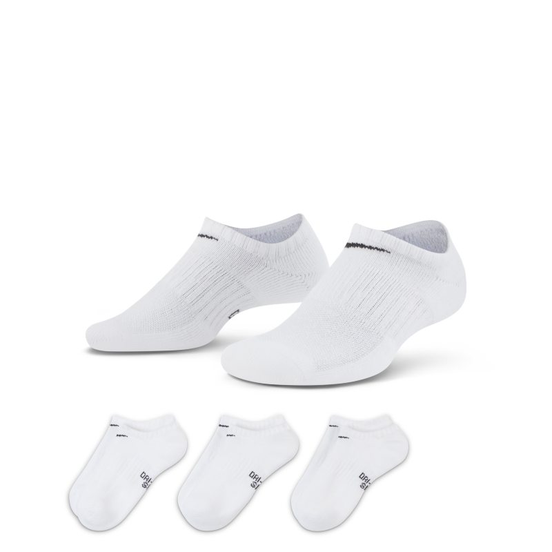 Nike Everyday Calcetines cortos acolchados (3 pares) - Niño/a - Blanco