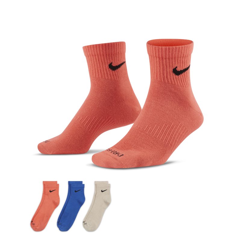 Nike Everyday Plus Lightweight Calcetines de entrenamiento hasta el tobillo (3 pares) - Multicolor