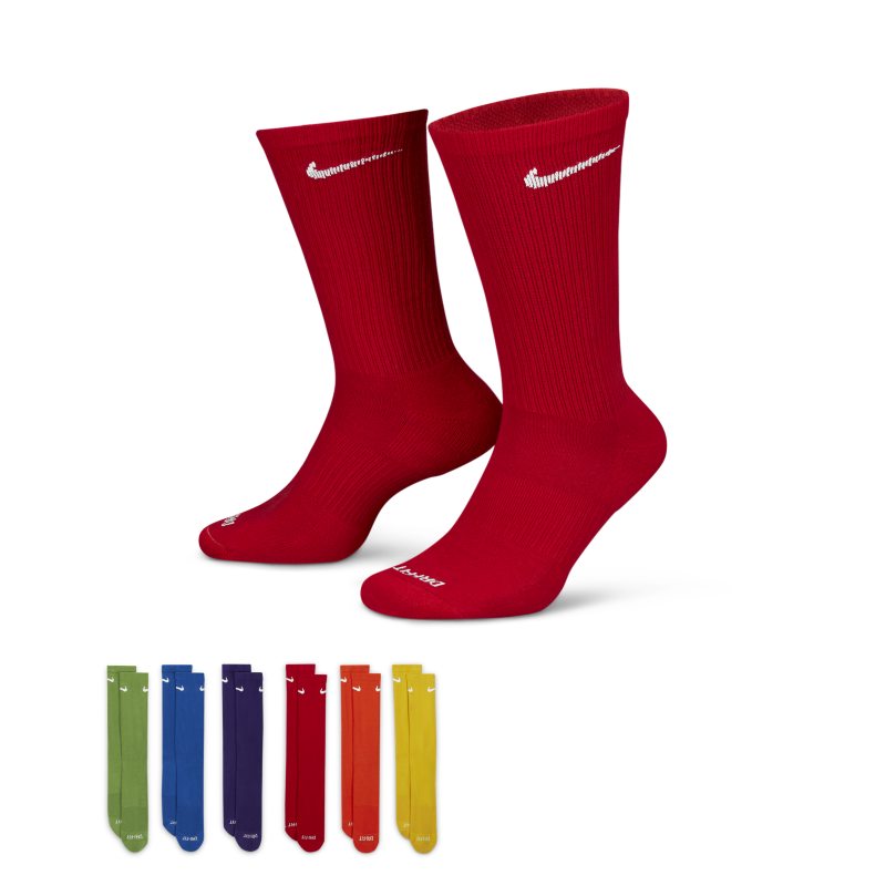 Nike Everyday Plus Cushioned Calcetines largos de entrenamiento (6 pares) - Multicolor
