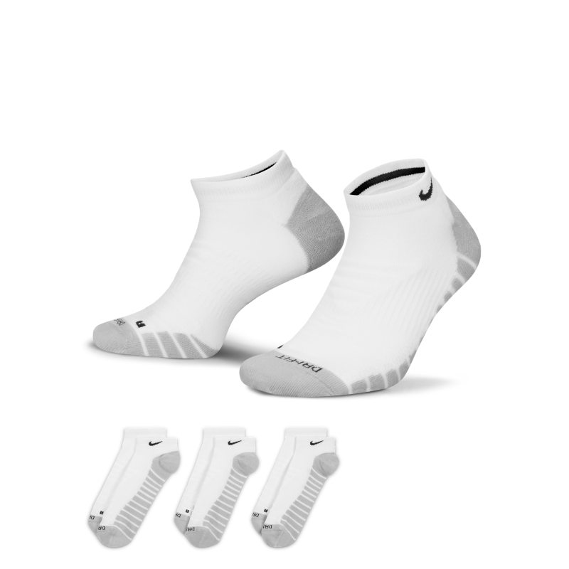 Nike Everyday Max Cushioned Calcetines cortos de entrenamiento (3 pares) - Blanco