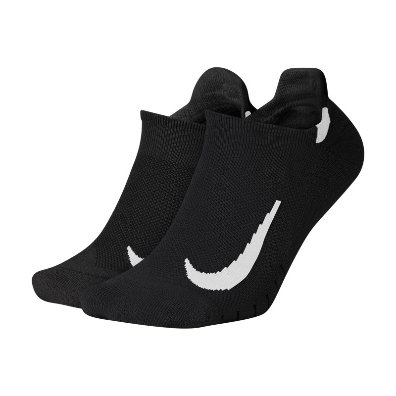 Nike Multiplier Calcetines cortos de running (2 pares) - Negro