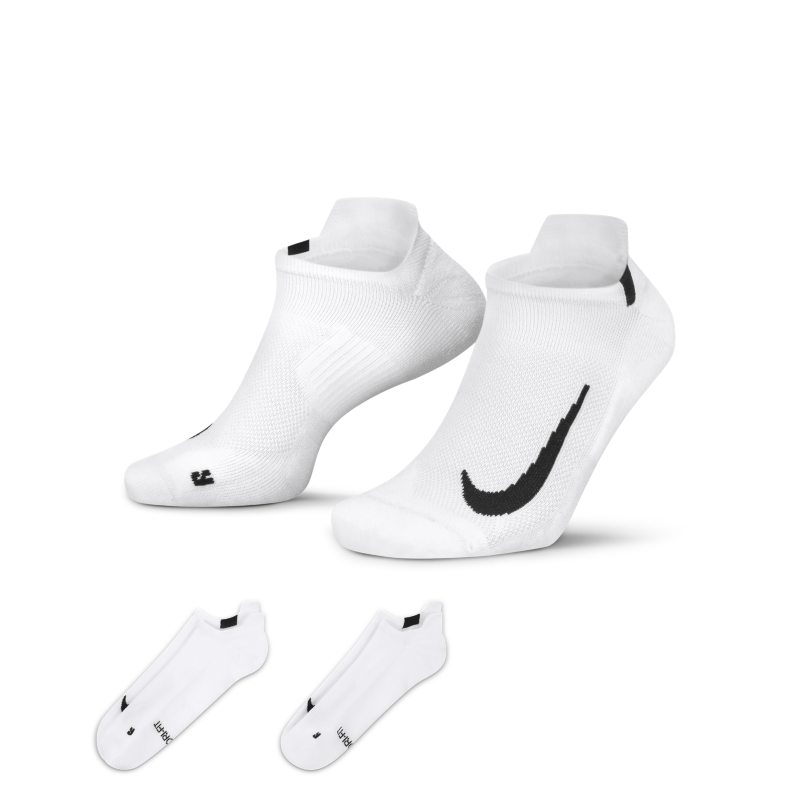 Nike Multiplier Calcetines cortos de running (2 pares) - Blanco