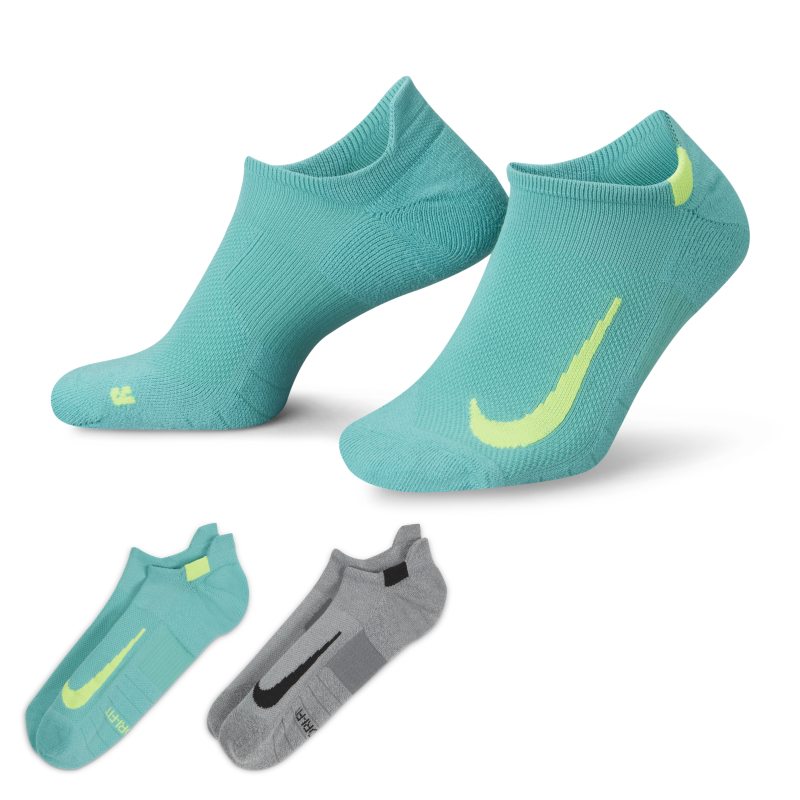 Löparstrumpor Nike Multiplier No-Show (2 par) - Flerfärgade