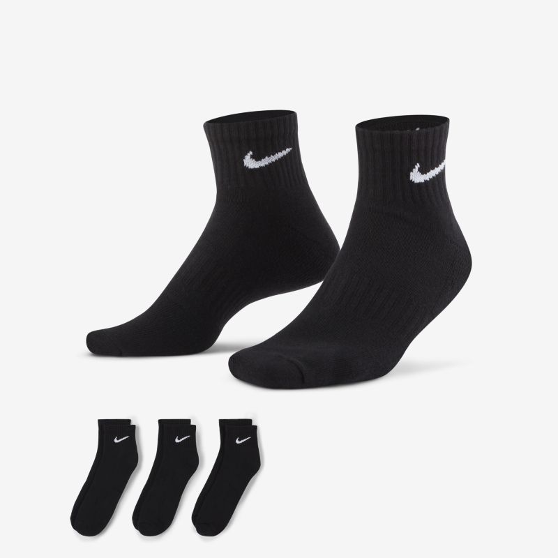 Nike Everyday Cushioned Socks, NEGRO, hi-res