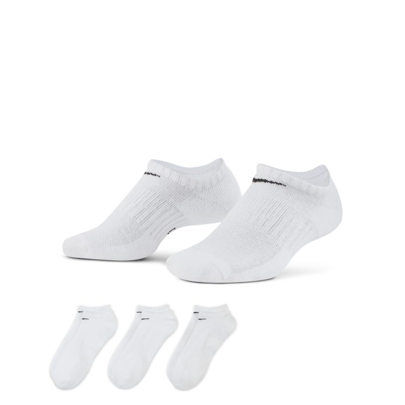 Nike Everyday Cushioned Calcetines cortos de entrenamiento (3 pares) - Blanco
