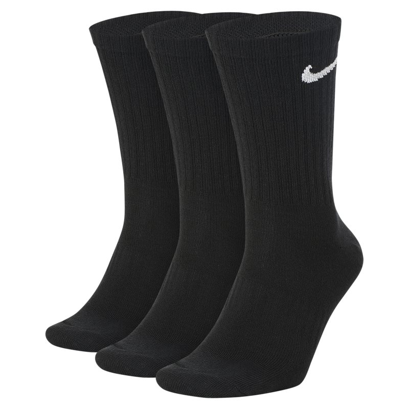Nike Everyday Lightweight Calcetines largos de entrenamiento (3 pares) - Negro