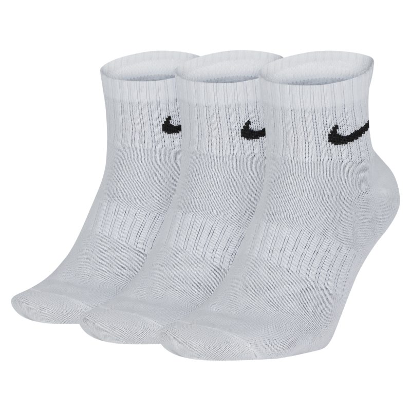 Nike Everyday Lightweight Calcetines de entrenamiento hasta el tobillo (3 pares) - Blanco