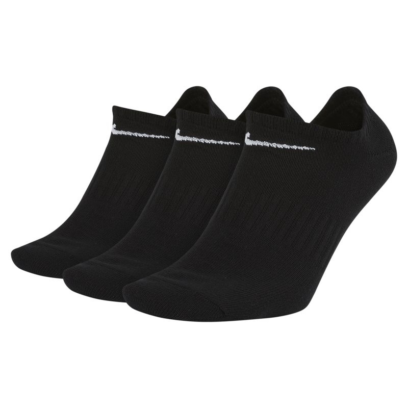 Nike Everyday Lightweight Calcetines cortos de entrenamiento (3 pares) - Negro