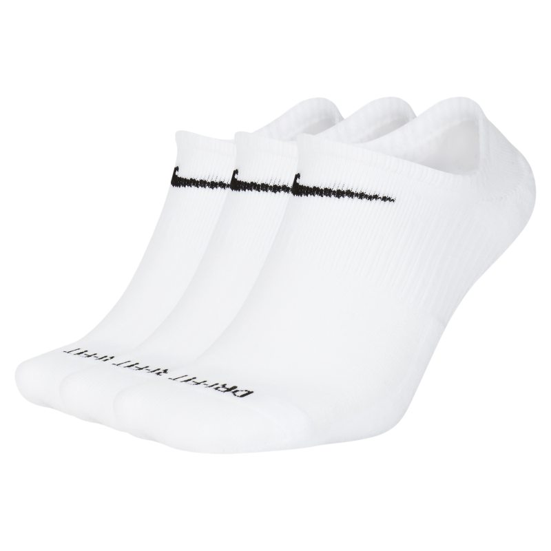 Nike Everyday Plus Cushioned Calcetines cortos de entrenamiento (3 pares) - Blanco