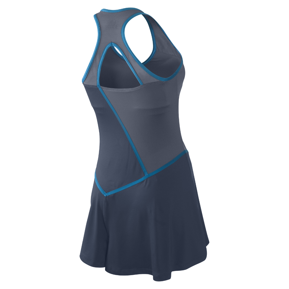 Nike Womens Maria Rival Tennis Dress w/ Bra Yoga Dance $110 Blue Dusk 