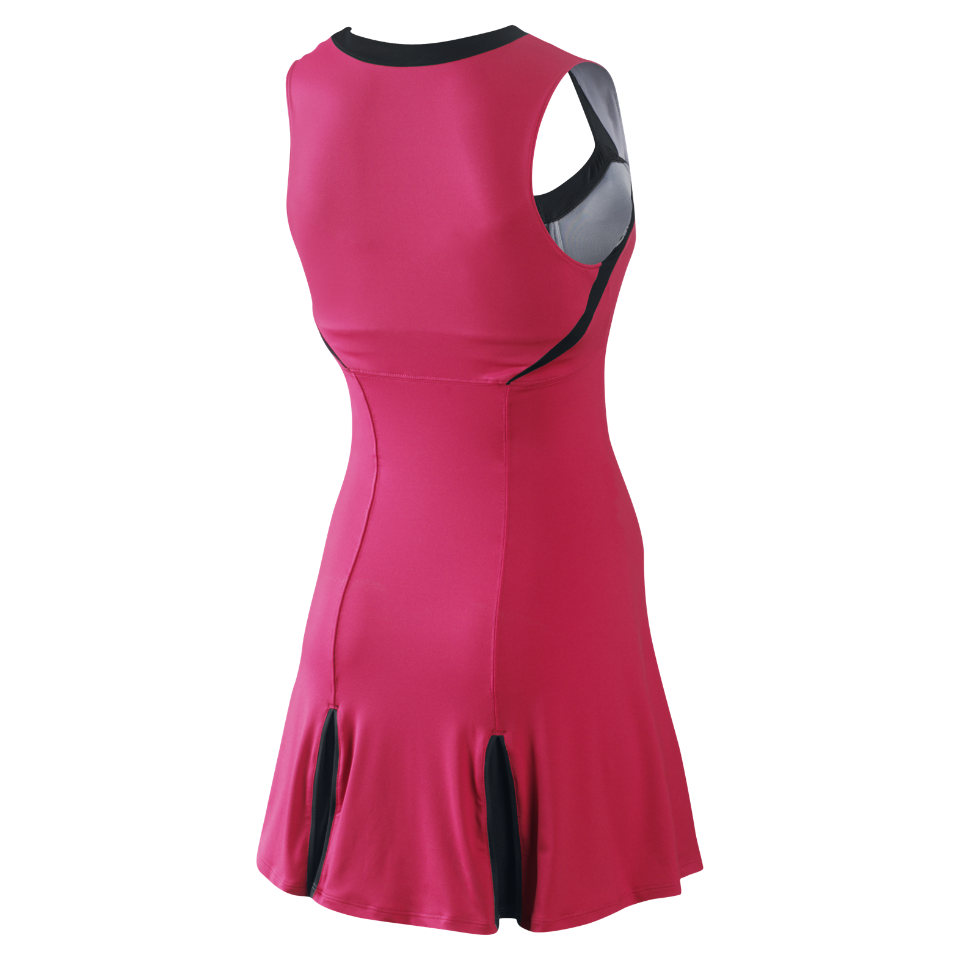 Nike Womens Smash Hard Court Tennis Dress w/ Bra Running Dance Scalet 