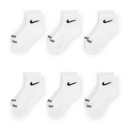 Nike Metallic Swoosh Little Kids' Quarter-Length Socks (6 Pairs).