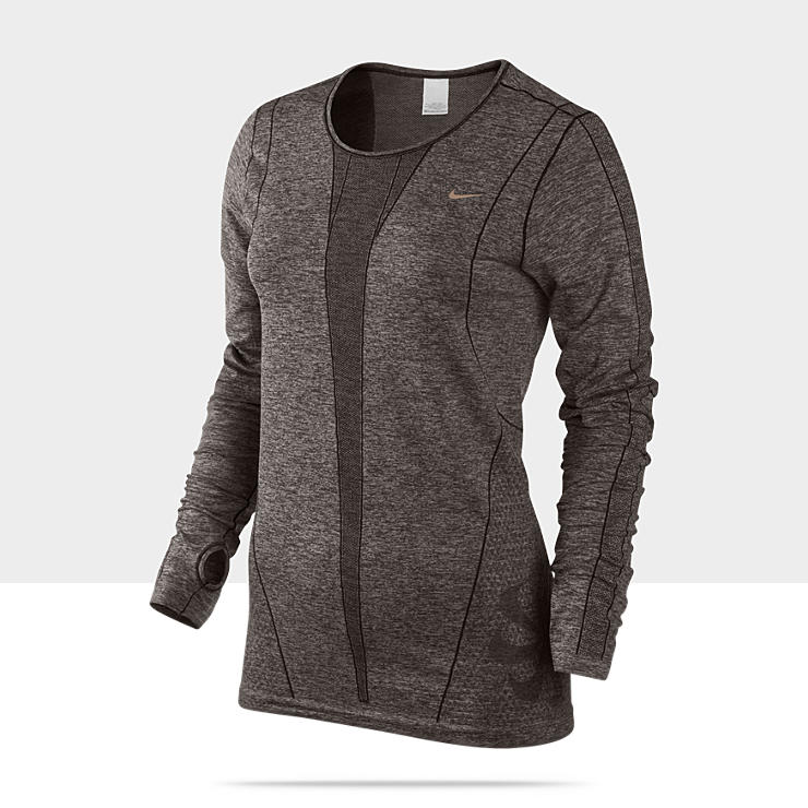 Nike Dri FIT Knit Long Sleeve Womens Running Shirt 520294_290_A